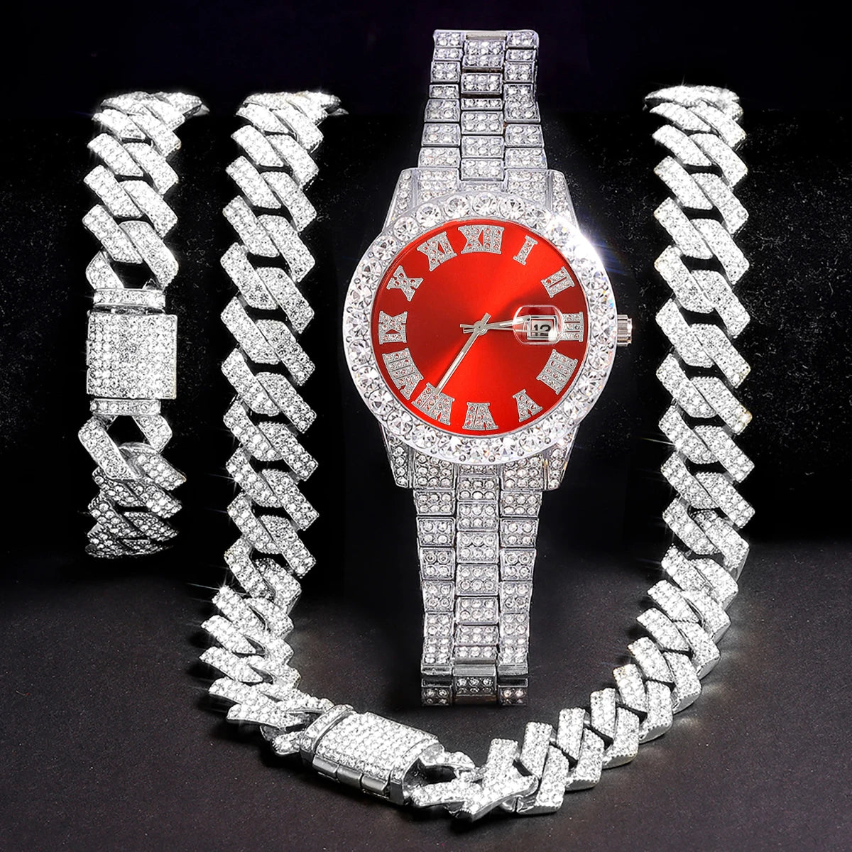 3-Piece Men’s Silver Watch Set